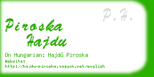 piroska hajdu business card